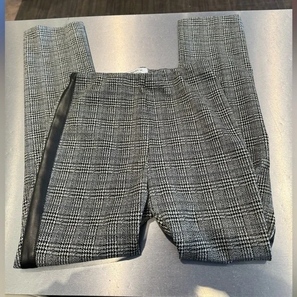 BAILEY 44 aubrey houndstooth plaid tuxedo pant in black and white size XS - Picture 6 of 14